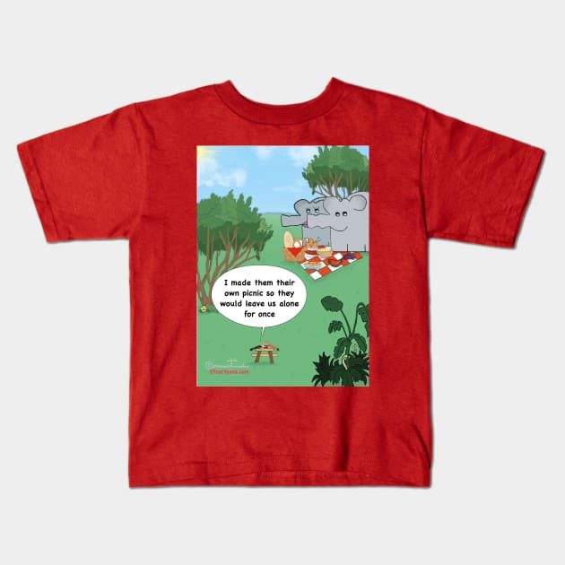 Enormously Funny Cartoons Picnic Kids T-Shirt by Enormously Funny Cartoons